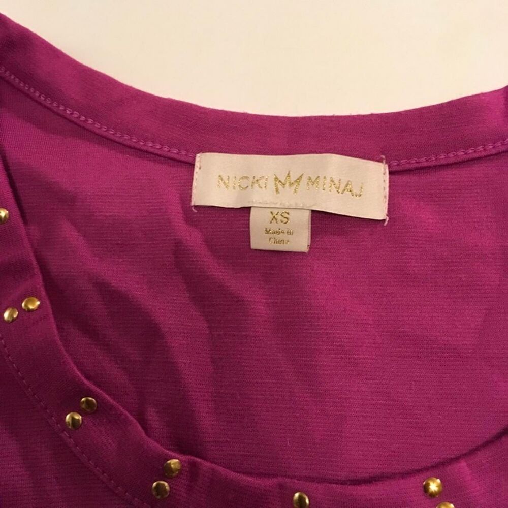 Nicki Minaj Women's Pink/purple 3/4 sleave Shirt size XS - Picture 2 of 3